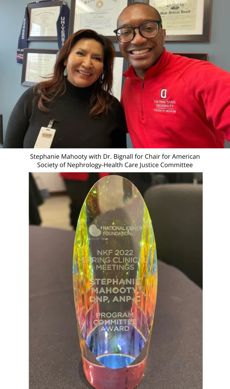 Stephanie_Mahooty_with_Dr._Bignall_for_Chair_for_American_Society_of_Nephrology-Health_Care